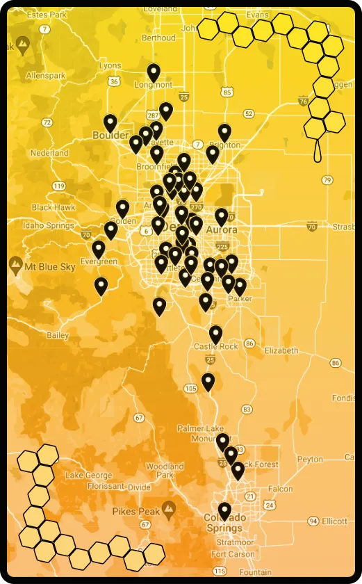 Service Areas Map